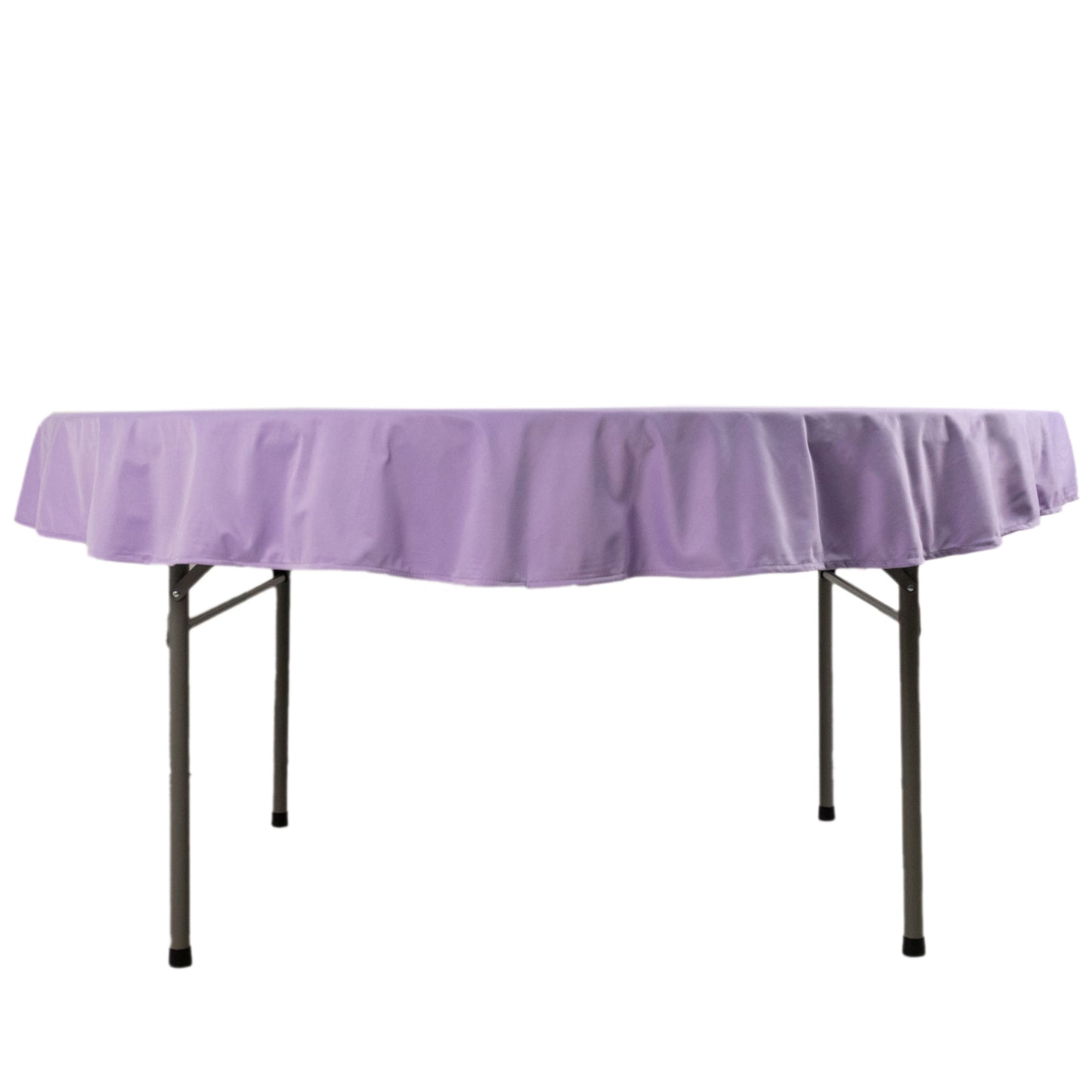 70" Lavender Premium Scuba Wrinkle Free Round Tablecloth, Lilac Scuba Polyester Tablecloth