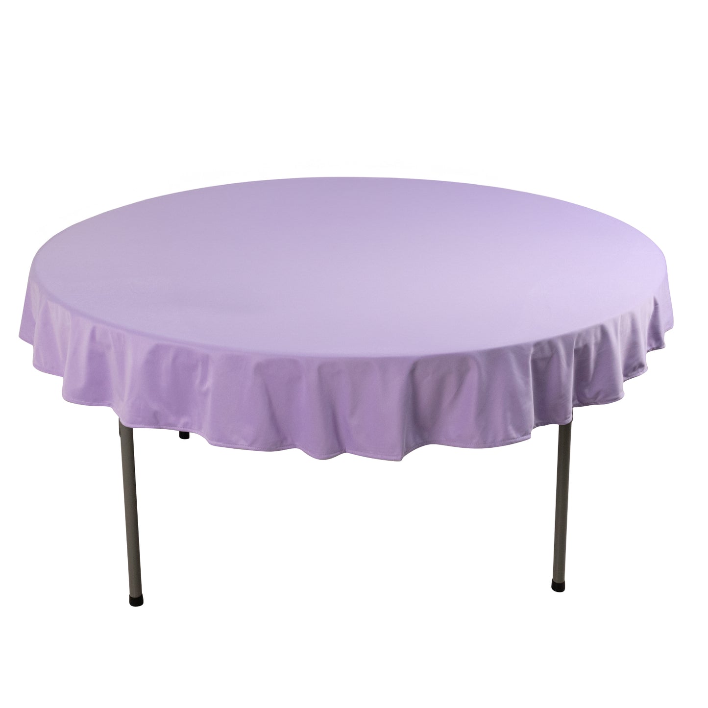 70" Lavender Premium Scuba Wrinkle Free Round Tablecloth, Lilac Scuba Polyester Tablecloth