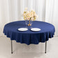 70" Navy Blue Scuba Wrinkle Free Round Tablecloth, Scuba Polyester Tablecloth