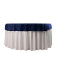 70" Navy Blue Scuba Wrinkle Free Round Tablecloth, Scuba Polyester Tablecloth