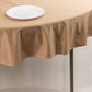 70" Nude Scuba Wrinkle Free Round Tablecloth, Scuba Polyester Tablecloth