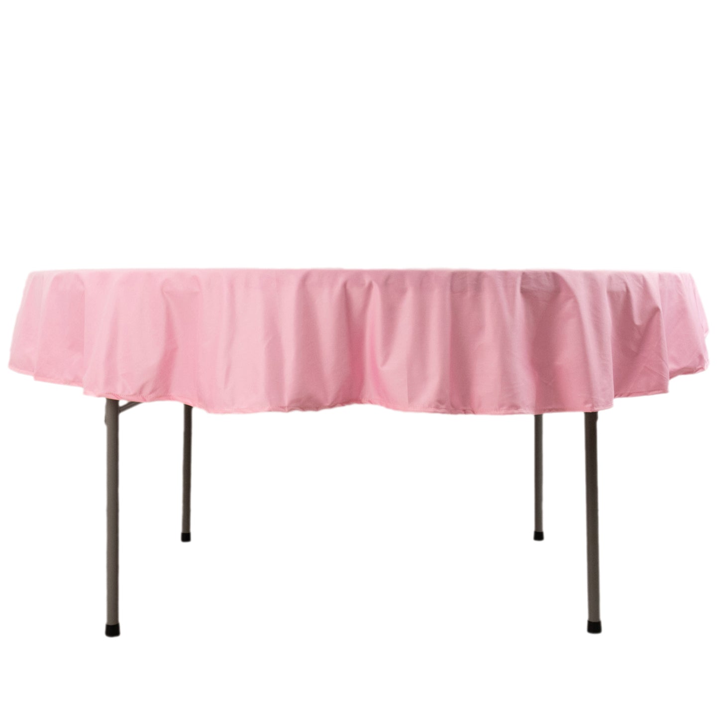 70" Pink Premium Scuba Wrinkle Free Round Tablecloth, Scuba Polyester Tablecloth