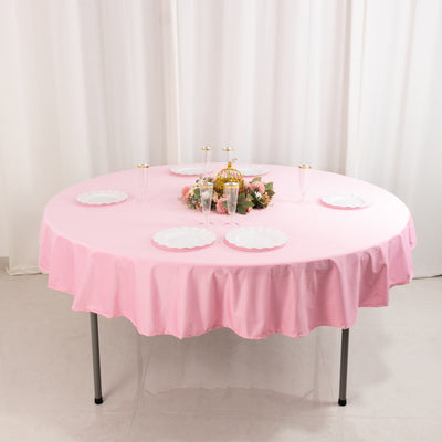 Premium 70" Pink Scuba Fabric Table Cloth