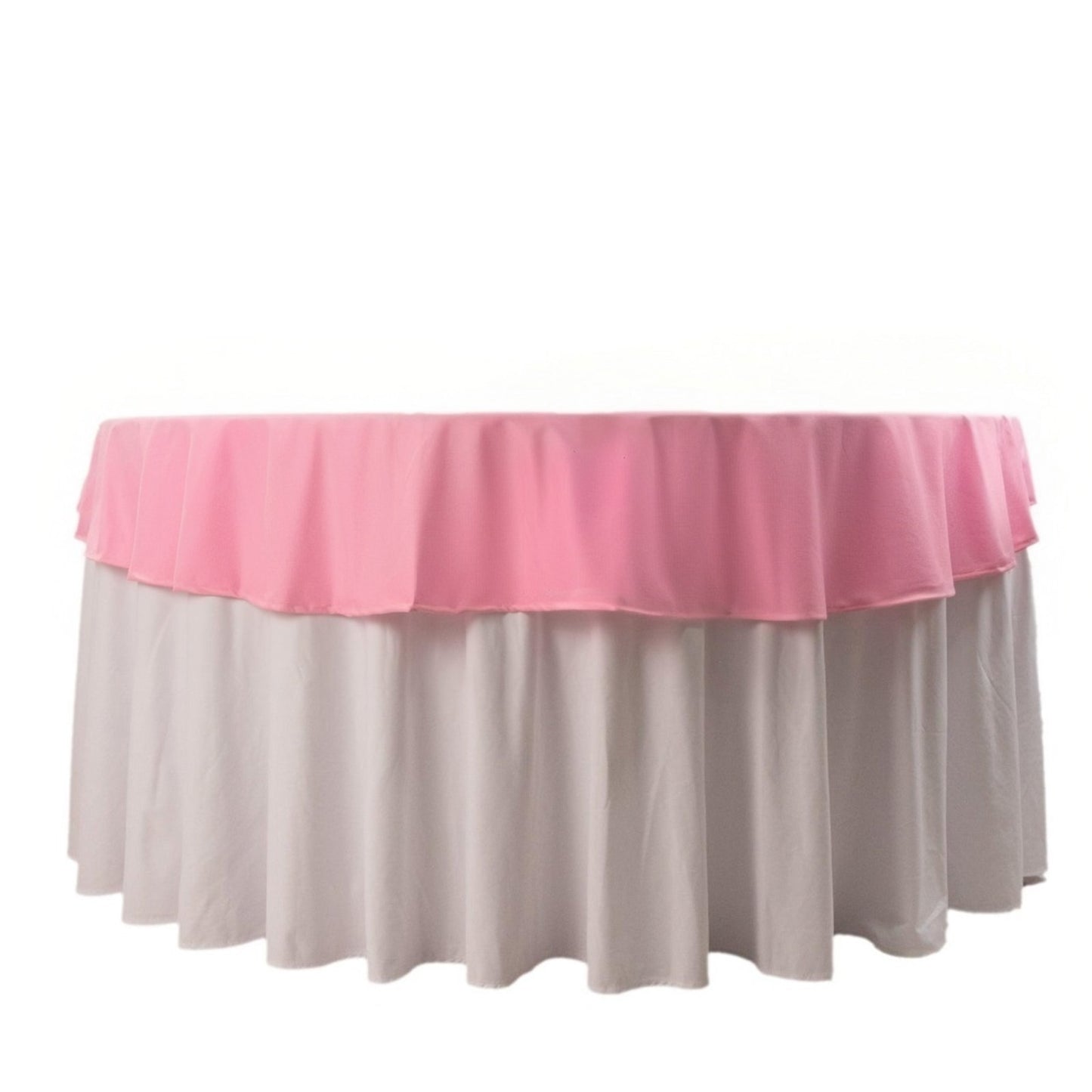 70" Pink Scuba Wrinkle Free Round Tablecloth, Scuba Polyester Tablecloth