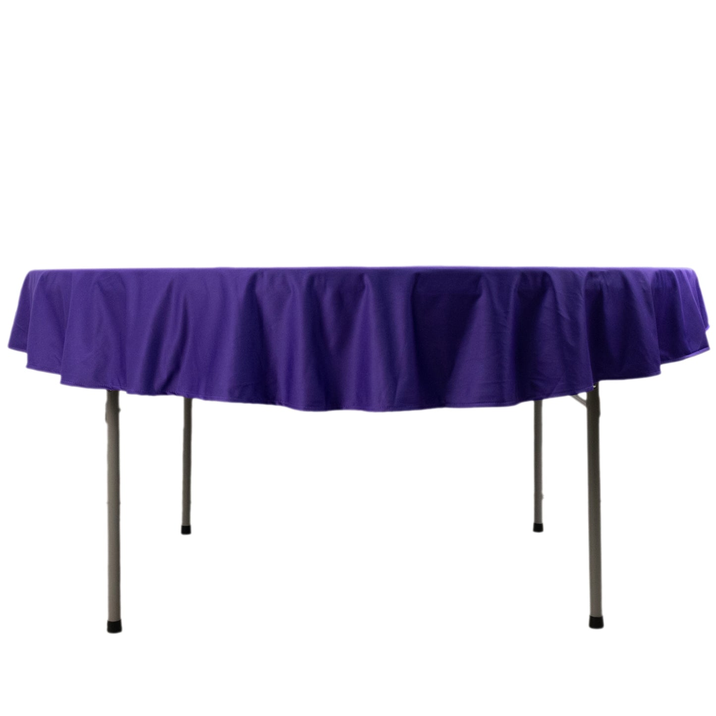 70" Purple Premium Scuba Wrinkle Free Round Tablecloth, Scuba Polyester Tablecloth