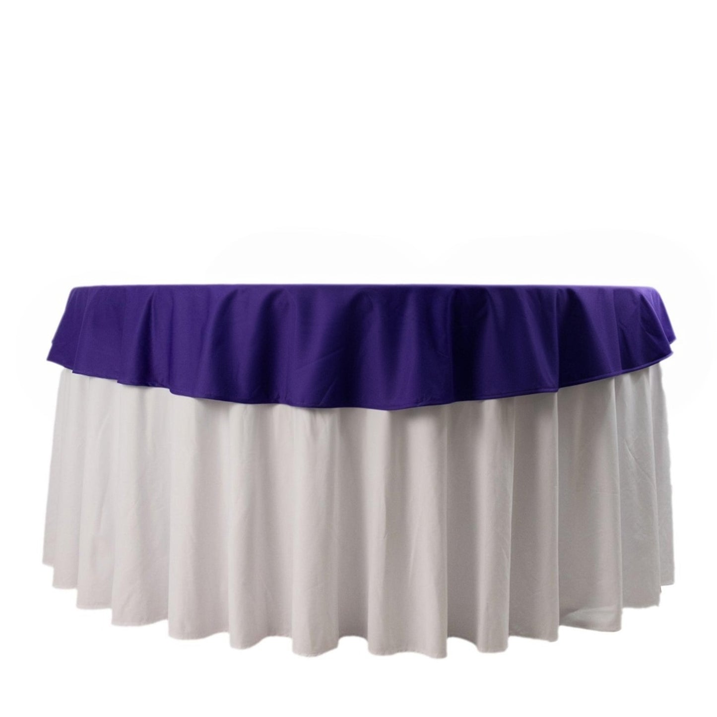 70" Purple Scuba Wrinkle Free Round Tablecloth, Scuba Polyester Tablecloth