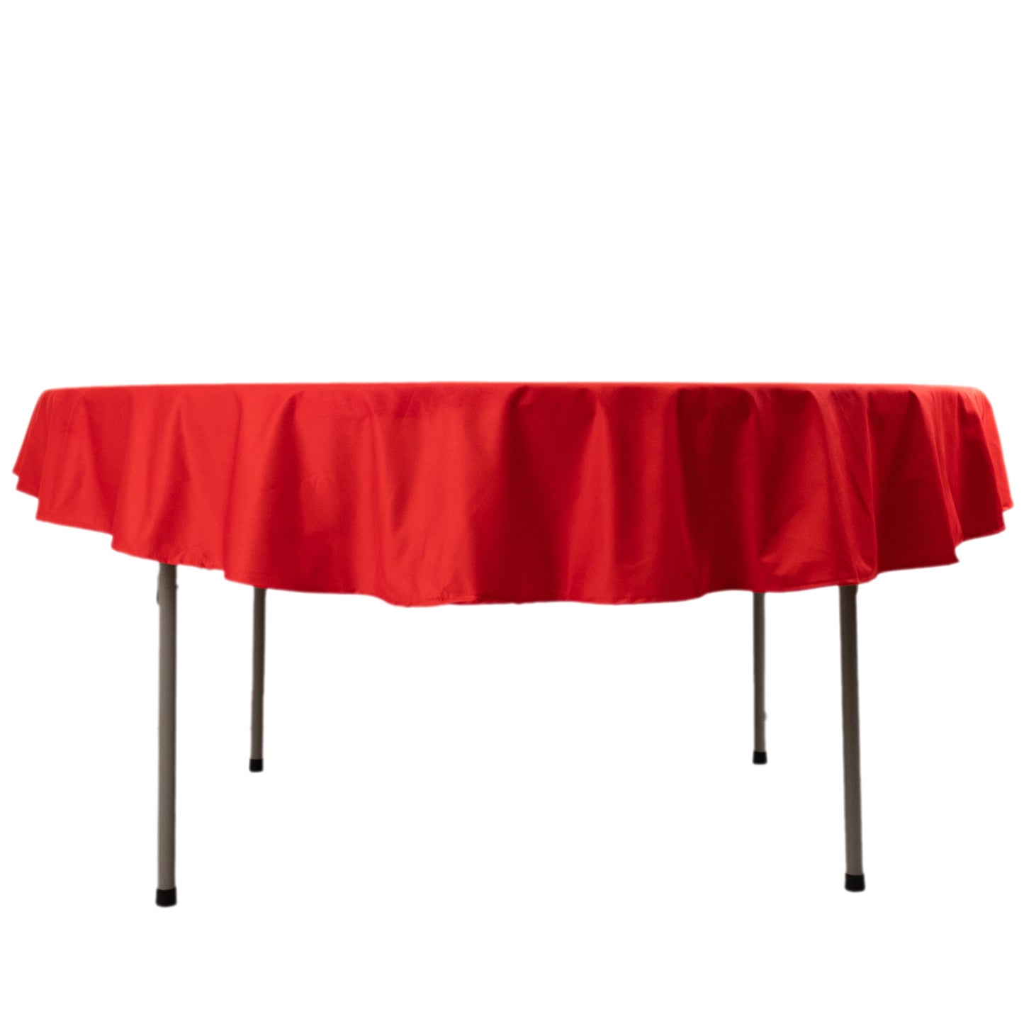 70" Red Premium Scuba Wrinkle Free Round Tablecloth, Scuba Polyester Tablecloth