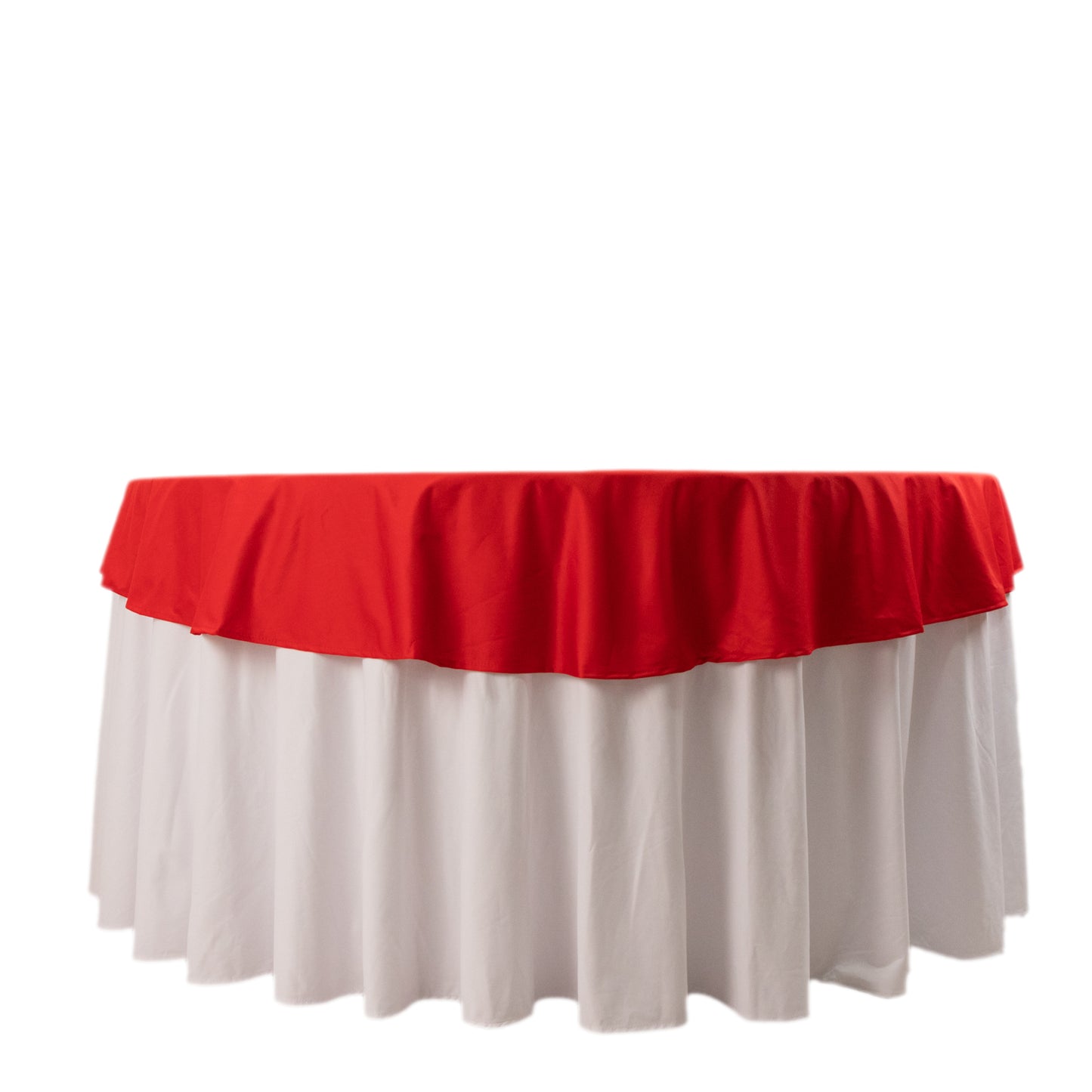 70" Red Premium Scuba Wrinkle Free Round Tablecloth, Scuba Polyester Tablecloth