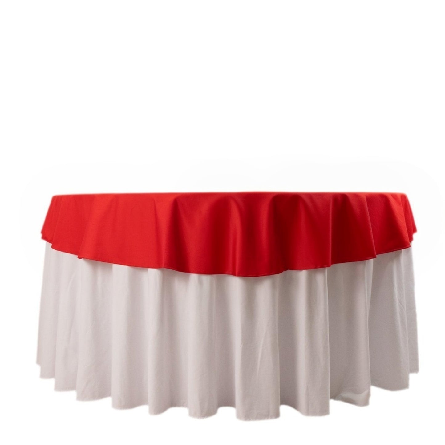 70" Red Scuba Wrinkle Free Round Tablecloth, Scuba Polyester Tablecloth