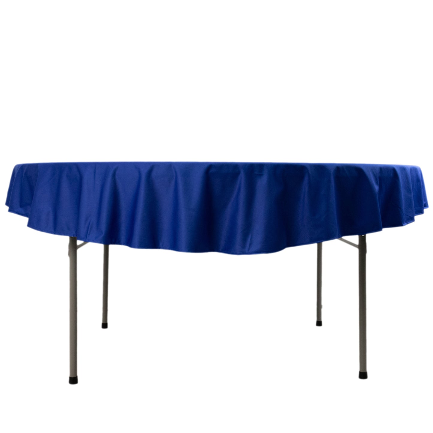 70" Royal Blue Premium Scuba Wrinkle Free Round Tablecloth, Scuba Polyester Tablecloth