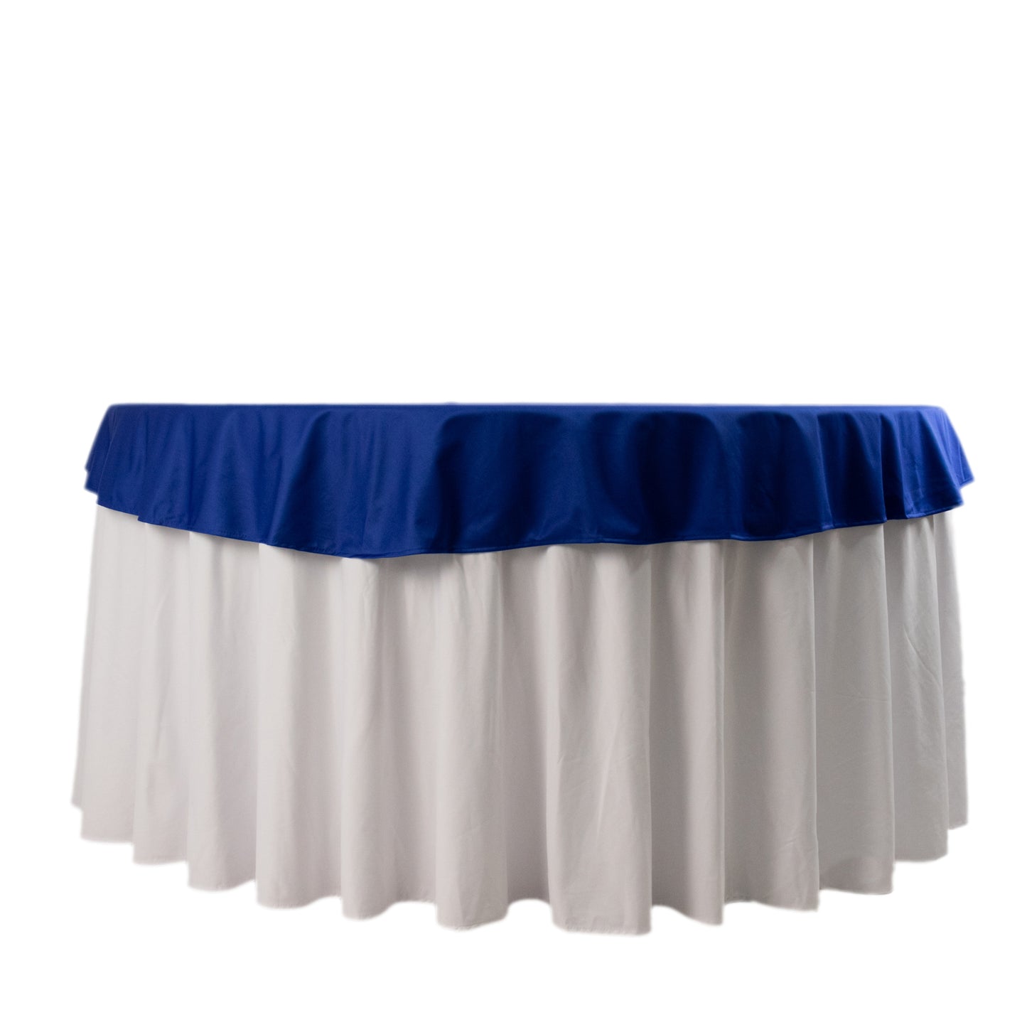 70" Royal Blue Premium Scuba Wrinkle Free Round Tablecloth, Scuba Polyester Tablecloth