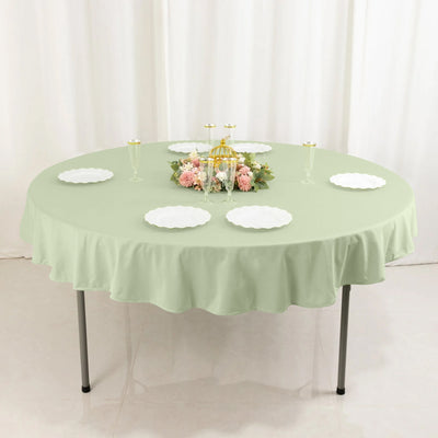 Premium 70" Sage Green Scuba Fabric Table Cloth