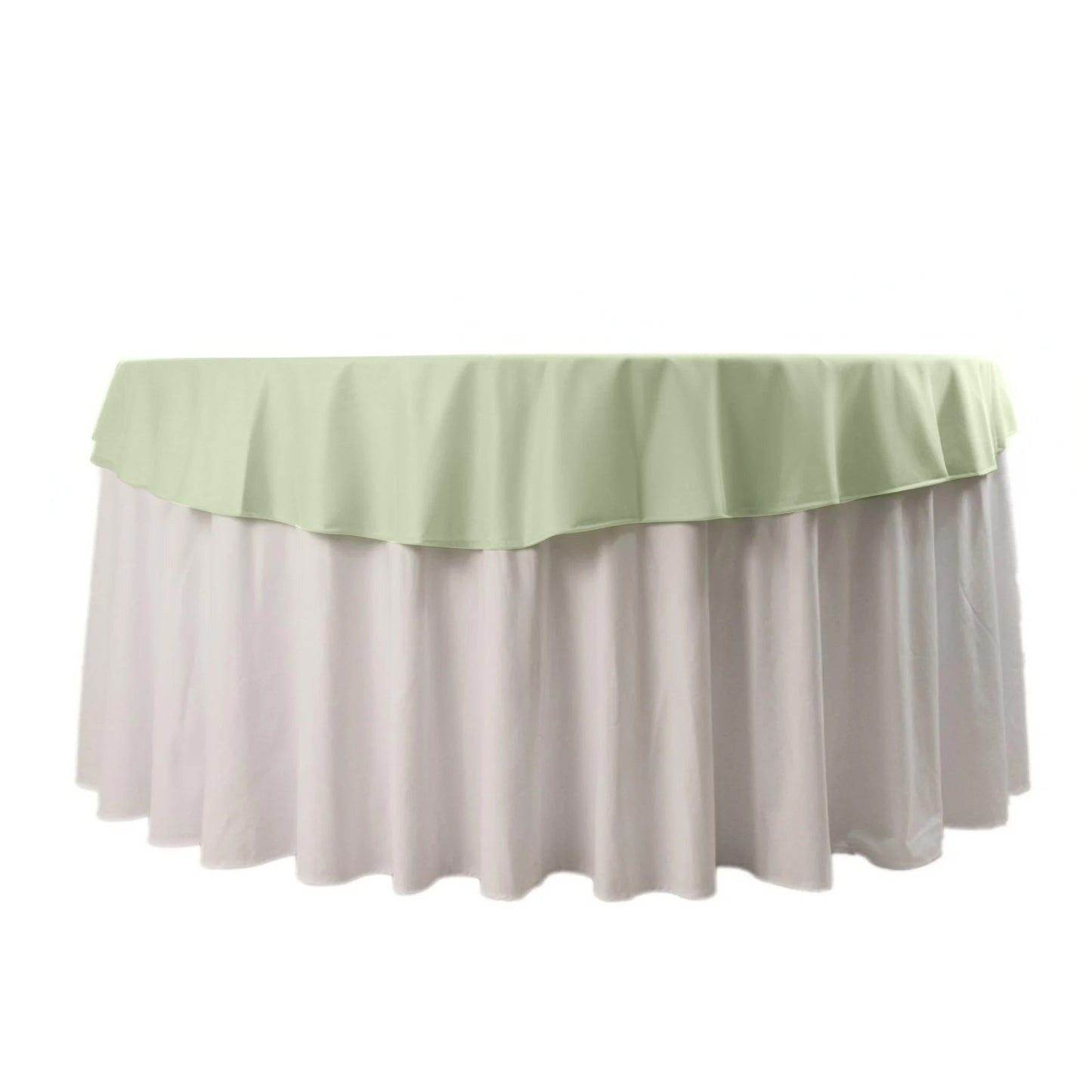 70" Sage Green Scuba Wrinkle Free Round Tablecloth, Scuba Polyester Tablecloth