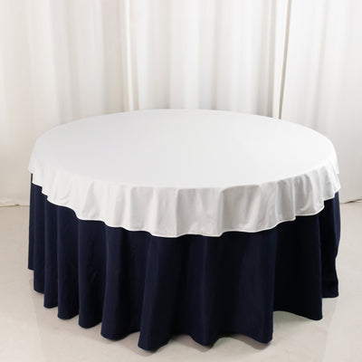 Premium 70" White Scuba Fabric Table Cloth