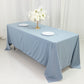Scuba Rectangular 72"x120" Tablecloth Dusty Blue - Wrinkle Free & Stain Resistant Table Cover