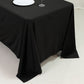 Scuba Rectangular 72"x120" Tablecloth Black - Wrinkle Free & Stain Resistant Table Cover