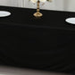 Scuba Rectangular 72"x120" Tablecloth Black - Wrinkle Free & Stain Resistant Table Cover