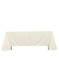 Scuba Rectangular 72"x120" Tablecloth Ivory - Wrinkle Free & Stain Resistant Table Cover