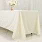 Scuba Rectangular 72"x120" Tablecloth Ivory - Wrinkle Free & Stain Resistant Table Cover