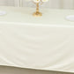 Scuba Rectangular 72"x120" Tablecloth Ivory - Wrinkle Free & Stain Resistant Table Cover