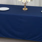 Scuba Rectangular 72"x120" Tablecloth Navy Blue - Wrinkle Free & Stain Resistant Table Cover