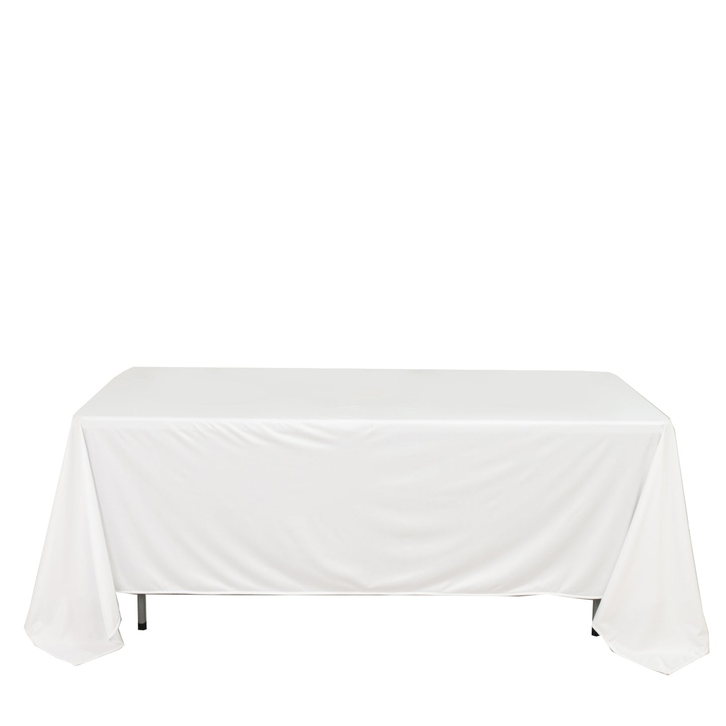 Scuba Rectangular 72"x120" Tablecloth White - Wrinkle Free & Stain Resistant Table Cover