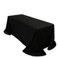 Scuba Rectangular 90"x132" Tablecloth Black with Rounded Corners – Seamless, Wrinkle Free & Stain Resistant Table Cover