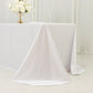 Scuba Rectangular 90"x132" Tablecloth White with Rounded Corners – Seamless, Wrinkle Free & Stain Resistant Table Cover