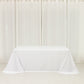 Scuba Rectangular 90"x132" Tablecloth White with Rounded Corners – Seamless, Wrinkle Free & Stain Resistant Table Cover