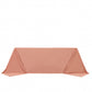 90"x132" Dusty Rose Scuba Wrinkle Free Rectangular Tablecloth, Seamless Scuba Polyester Tablecloth for 6 Foot Table With Floor-Length Drop