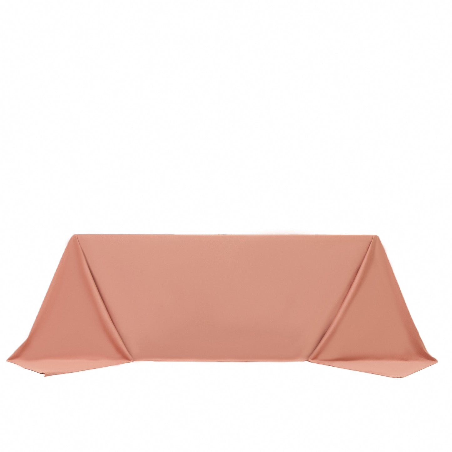 90"x132" Dusty Rose Scuba Wrinkle Free Rectangular Tablecloth, Seamless Scuba Polyester Tablecloth for 6 Foot Table With Floor-Length Drop