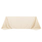 90"x132" Beige Scuba Wrinkle Free Rectangular Tablecloth, Seamless Scuba Polyester Tablecloth