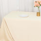 90"x132" Beige Scuba Wrinkle Free Rectangular Tablecloth, Seamless Scuba Polyester Tablecloth