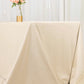 90"x132" Beige Scuba Wrinkle Free Rectangular Tablecloth, Seamless Scuba Polyester Tablecloth