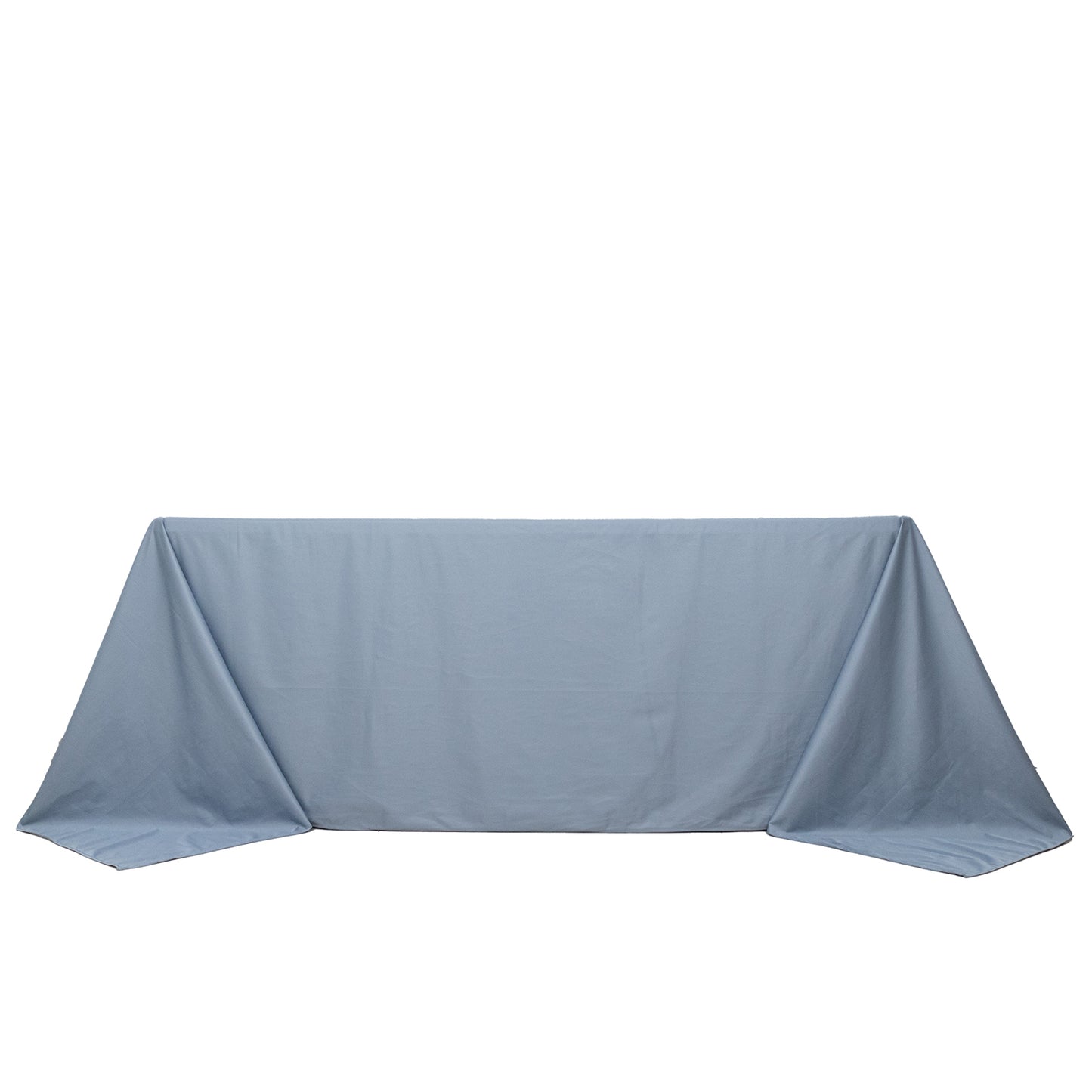 90"x132" Dusty Blue Premium Scuba Wrinkle Free Rectangular Tablecloth, Seamless Scuba Polyester Tablecloth