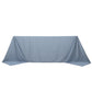 90"x132" Dusty Blue Scuba Wrinkle Free Rectangular Tablecloth, Seamless Scuba Polyester Tablecloth