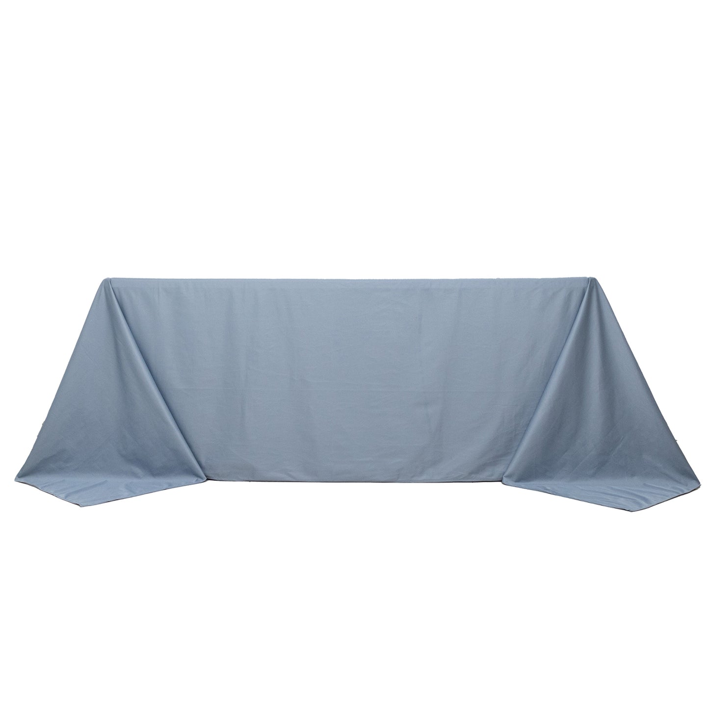 90"x132" Dusty Blue Premium Scuba Wrinkle Free Rectangular Tablecloth, Seamless Scuba Polyester Tablecloth