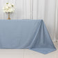 90"x132" Dusty Blue Scuba Wrinkle Free Rectangular Tablecloth, Seamless Scuba Polyester Tablecloth