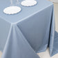 90"x132" Dusty Blue Scuba Wrinkle Free Rectangular Tablecloth, Seamless Scuba Polyester Tablecloth