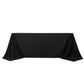 90"x132" Black Scuba Wrinkle Free Rectangular Tablecloth, Seamless Scuba Polyester Tablecloth