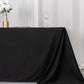 90"x132" Black Scuba Wrinkle Free Rectangular Tablecloth, Seamless Scuba Polyester Tablecloth