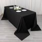 90"x132" Black Scuba Wrinkle Free Rectangular Tablecloth, Seamless Scuba Polyester Tablecloth