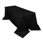 90"x132" Black Scuba Wrinkle Free Rectangular Tablecloth, Seamless Scuba Polyester Tablecloth