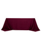 90"x132" Burgundy Scuba Wrinkle Free Rectangular Tablecloth, Seamless Scuba Polyester Tablecloth