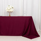 90"x132" Burgundy Scuba Wrinkle Free Rectangular Tablecloth, Seamless Scuba Polyester Tablecloth