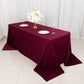 90"x132" Burgundy Scuba Wrinkle Free Rectangular Tablecloth, Seamless Scuba Polyester Tablecloth