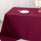 90"x132" Burgundy Scuba Wrinkle Free Rectangular Tablecloth, Seamless Scuba Polyester Tablecloth