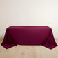 90"x132" Burgundy Scuba Wrinkle Free Rectangular Tablecloth, Seamless Scuba Polyester Tablecloth