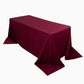 90"x132" Burgundy Scuba Wrinkle Free Rectangular Tablecloth, Seamless Scuba Polyester Tablecloth
