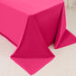 90"x132" Fuchsia Scuba Wrinkle Free Rectangular Tablecloth, Seamless Scuba Polyester Tablecloth for 6 Foot Table With Floor-Length Drop
